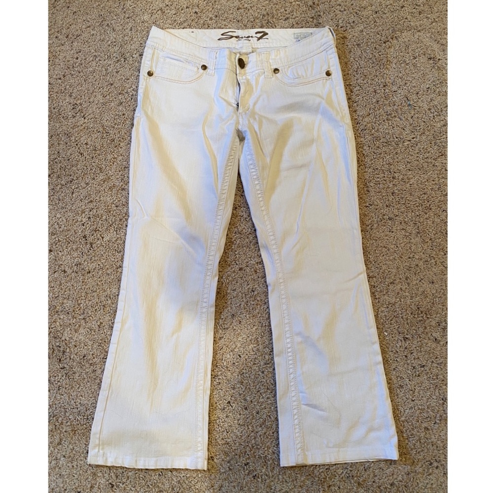 Seven7 White Boot Cut Jeans, Size 10
